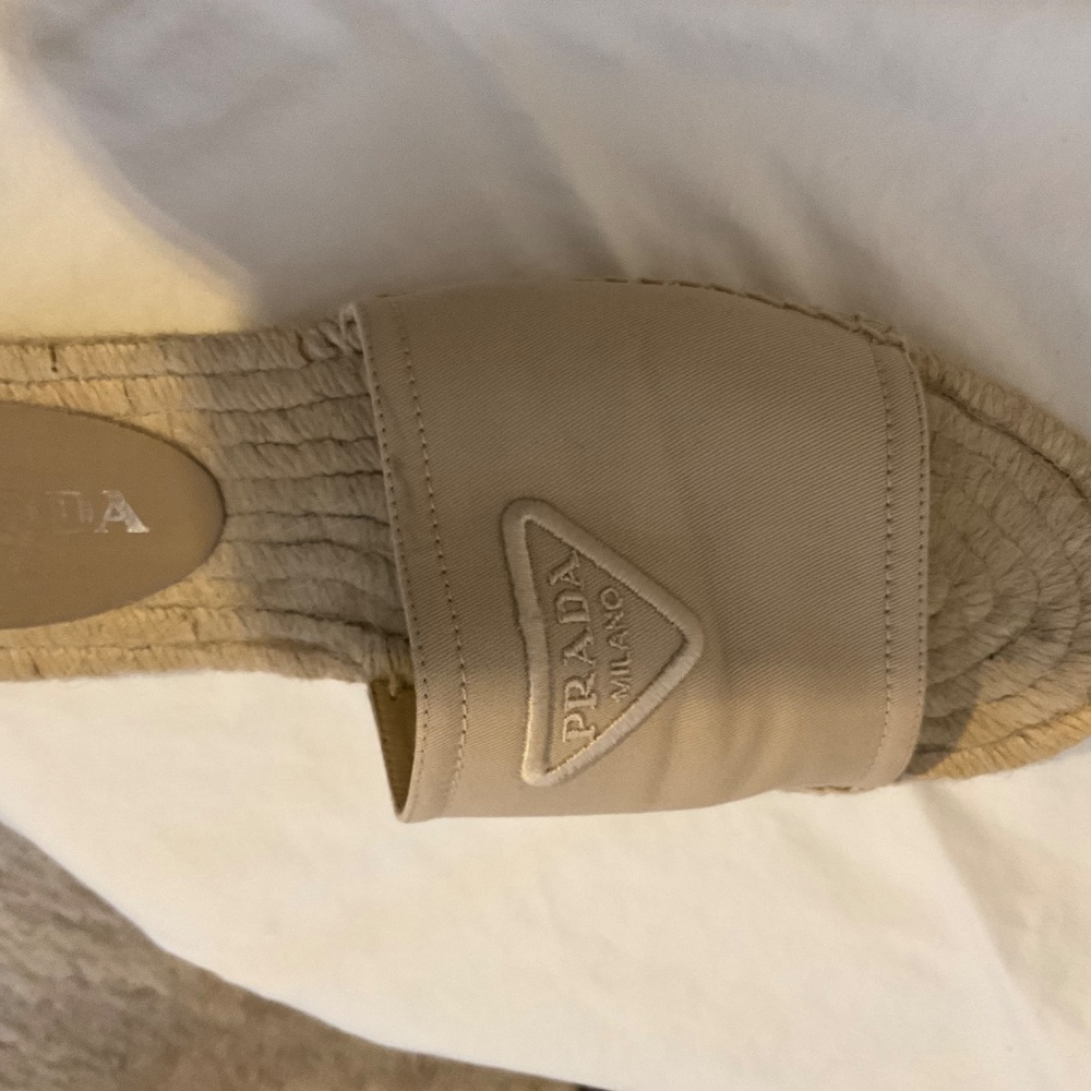 Tan Canvas Prada Espadrilles Slides size 41 - image 6